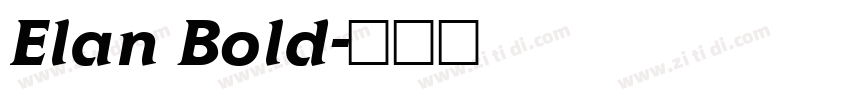 Elan Bold字体转换